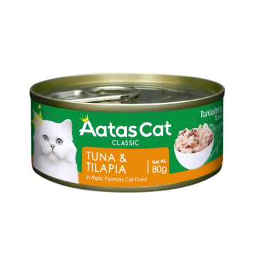 Aatas Cat Tantalizing Tuna & Tilapia 80g Carton (24 Cans)